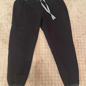 Figs Women's Black Joggers with Gray Details